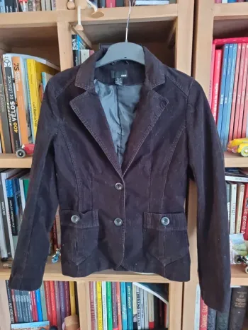 Veste en velours noir taille 38