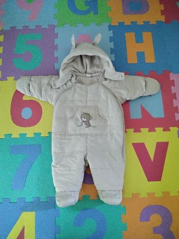 Combinaison pilote beige ourson