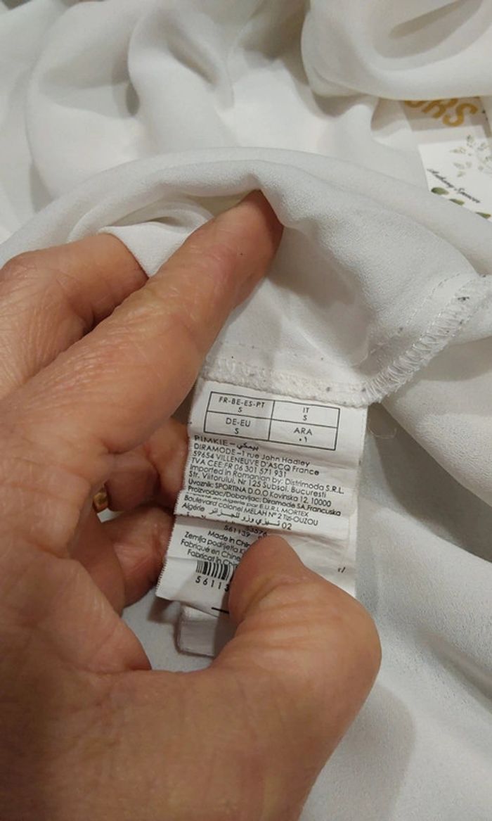 Blouse fluide et légère blanche T 36 - photo numéro 6