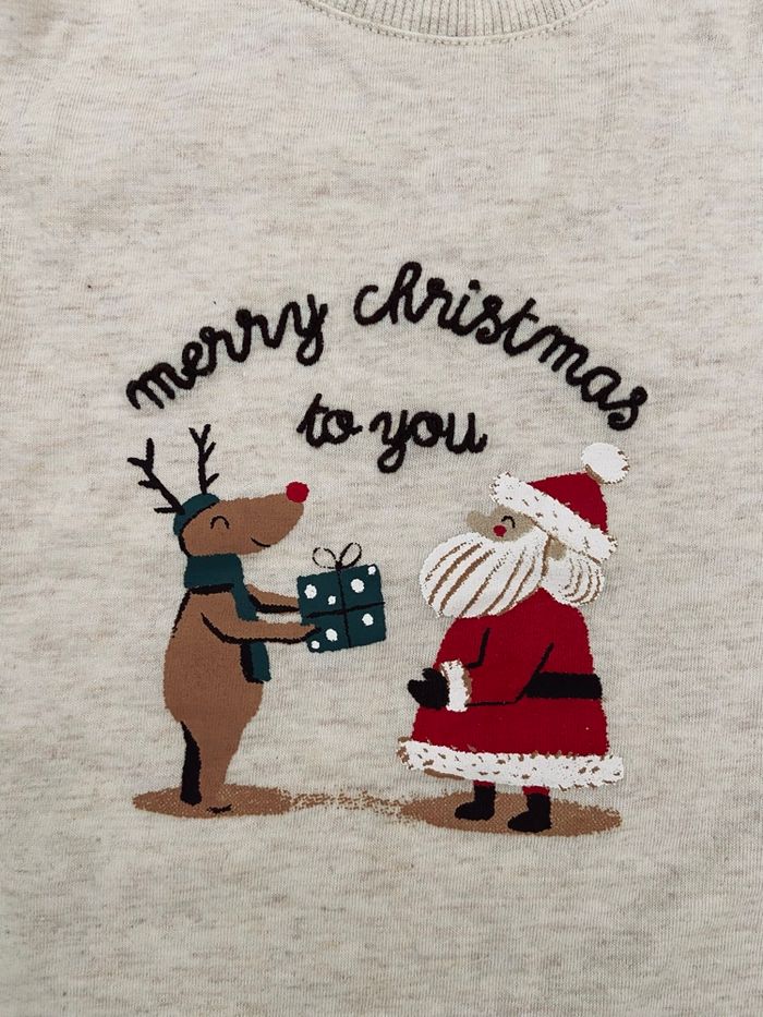 Tee Shirt Noël manches longues Kiabi taille 18 mois - photo numéro 2
