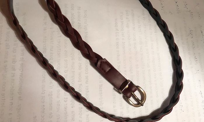 Ceinture fine tressée plastique - photo numéro 3