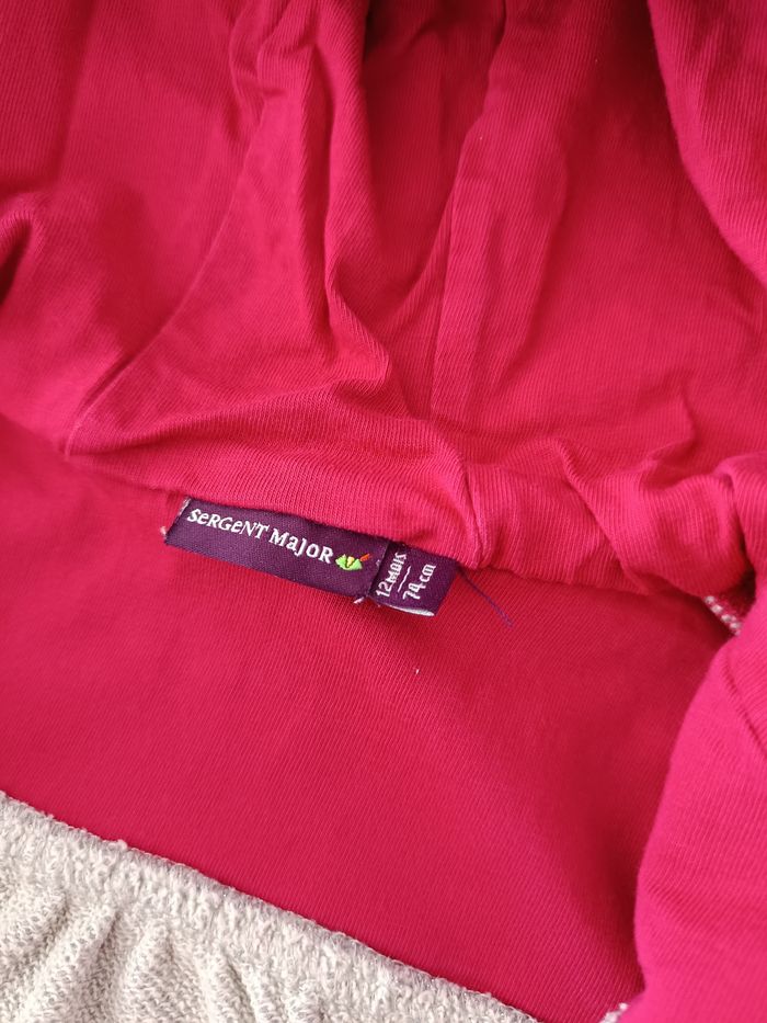 Gilet zippé Sergent major 12mois 74cm - photo numéro 3