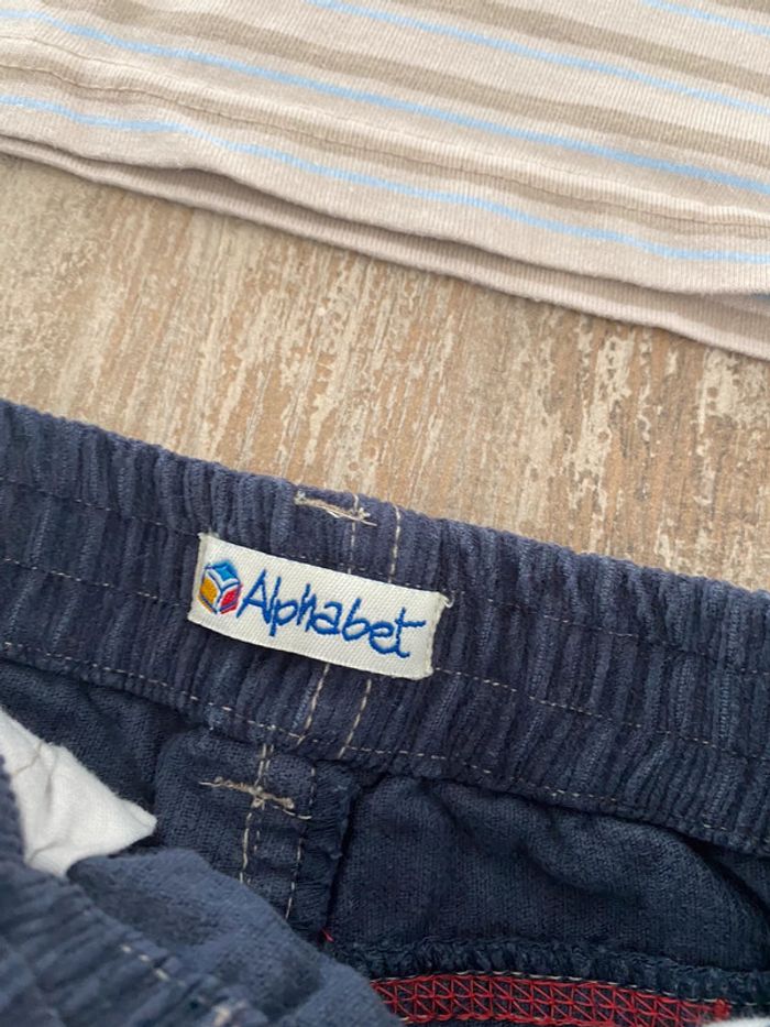 Ensemble 2 pièces bébé garçon Alphabet pantalon et polo - photo numéro 4