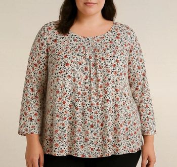 Blouse fluide imprimée – Daxon – Taille 50/52