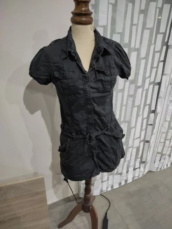 Robe chemise effet combinaison