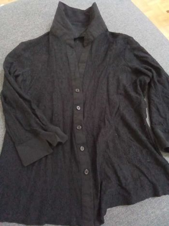 Chemise noire dentelle