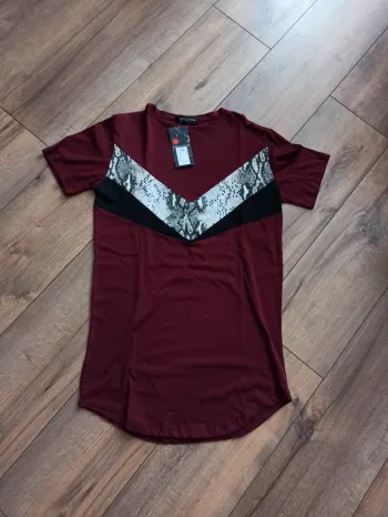 Tee shirt bordeaux homme L Oversize
