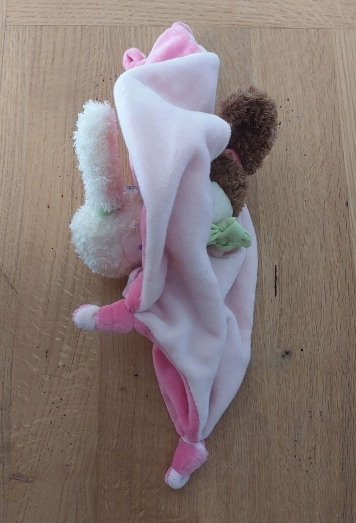 Doudou plat poupée réversible - Ajena - photo numéro 4