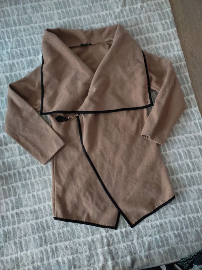 Manteau pardessus beige marron taille 38 - photo numéro 2