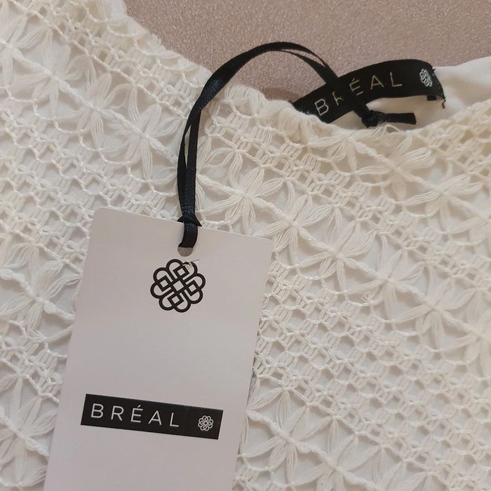 Magnifique haut champagne tout ajouré doublé Taille S Breal - photo numéro 6