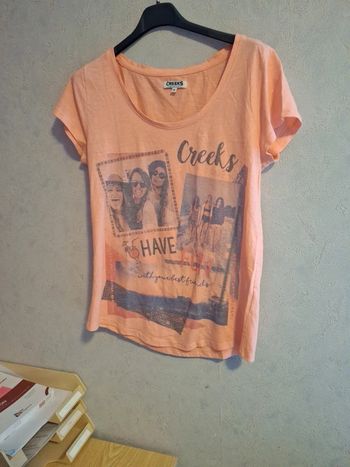 Tee-shirt saumon  creeks M