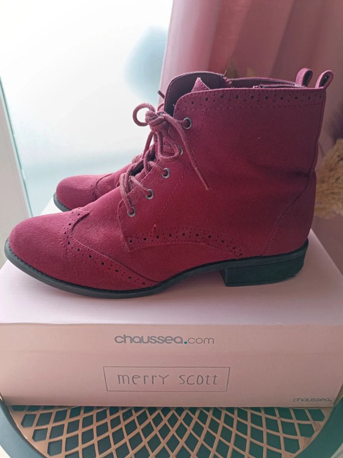 Bottines bordeaux - pointure 40 - neuves - photo numéro 3