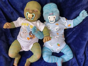 Lot de 2 poupées reborn avatar fluorescentes neuves + accessoires 