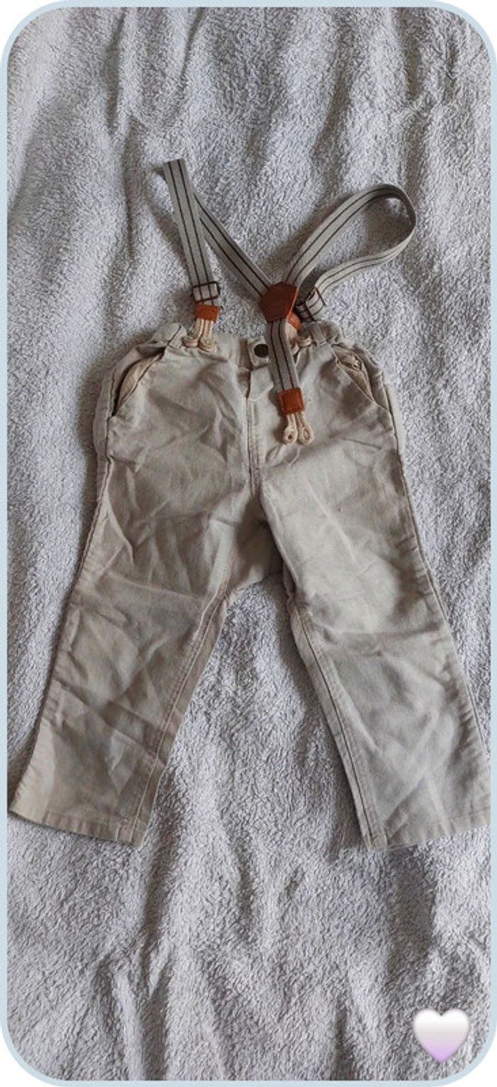 Pantalon classique avec bretelles 18 mois