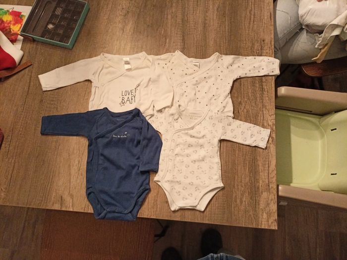 Lot de 4 bodies manches longues garçon