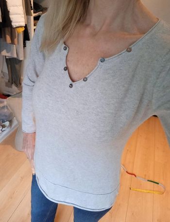 It Hippie pull maille gris clair t.S tb état