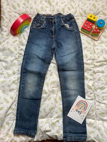 jean bleu coupe droite taille réglable 8 ans NKY