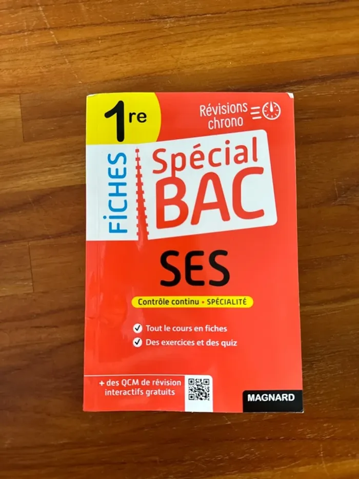 Livre fiche spécial bac, S. E.S