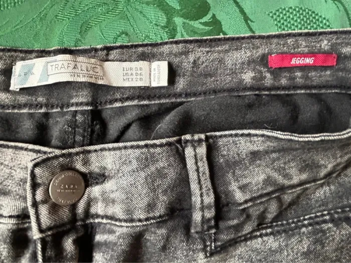 Jegging gris noir 38-40 Zara - photo numéro 4