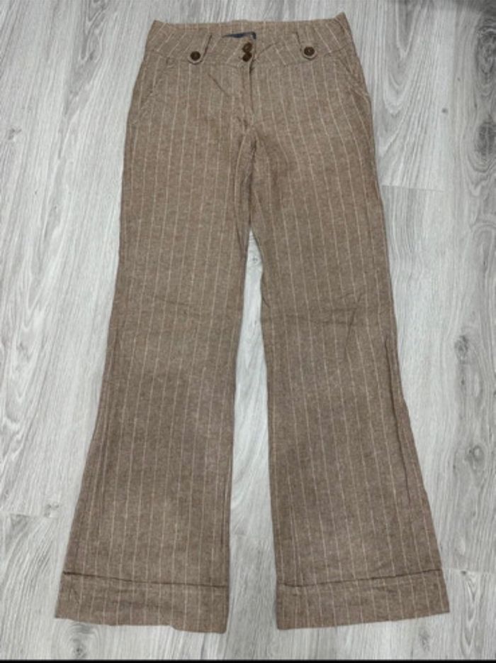 Pantalon beige large taille 34