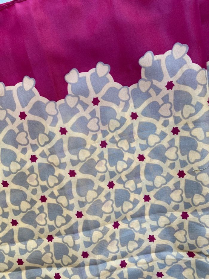 Foulard rose violet et beige pierre Lang - photo numéro 2