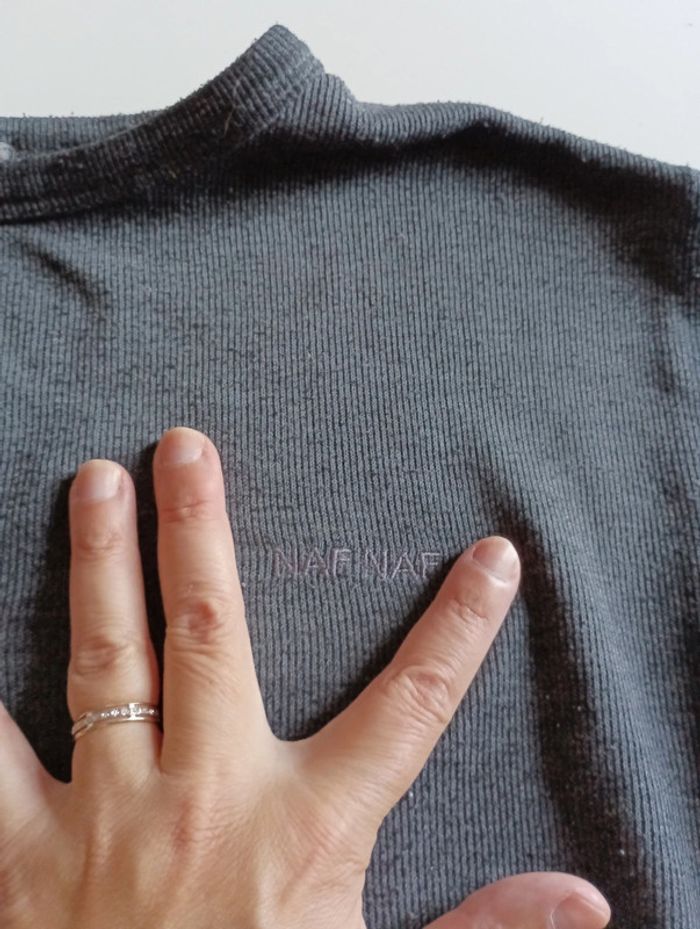 Pull fin manches 3/4 femme Naf Naf rétro vintage ancien taille 38 - photo numéro 7