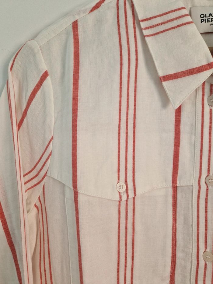 Chemise rayée Claudie Pierlot – Taille 38 – Neuve avec étiquette - photo numéro 4