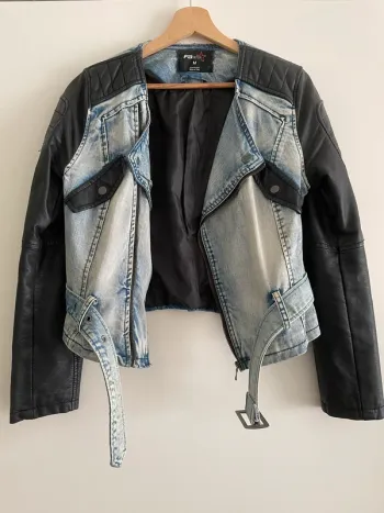 Veste Jean/cuir