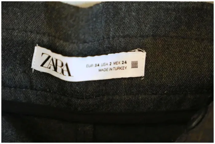 C37 pantalon gris Zara 34 - photo numéro 3
