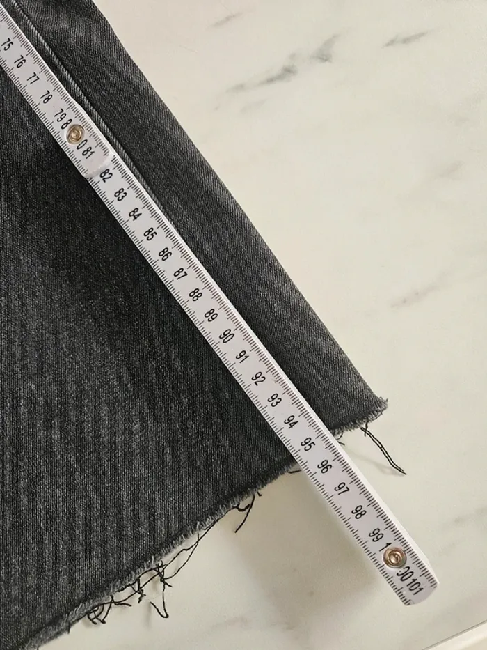 Oraije jeans gris taille haute S - photo numéro 12