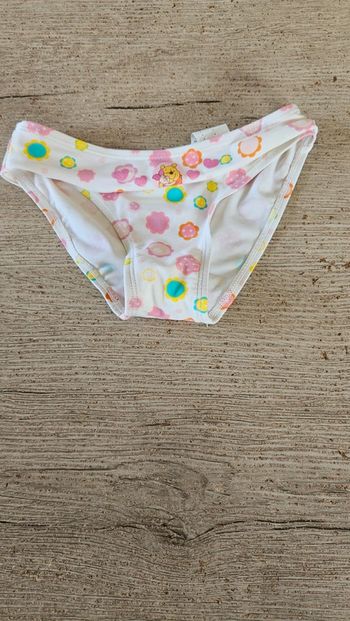 Culotte de maillot pour fille blanche, Disney, Winnie l Ourson, 3 ans, nickel