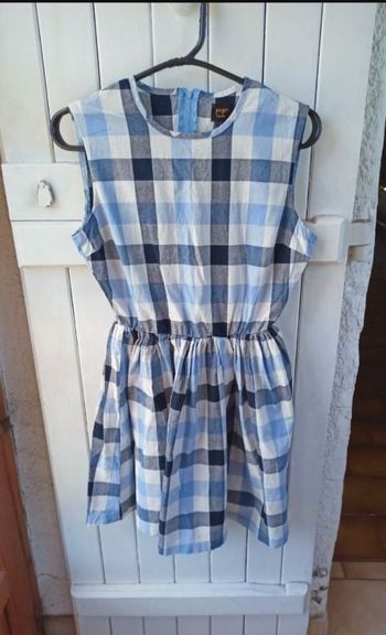 Robe sans manches à carreaux pop England t.1