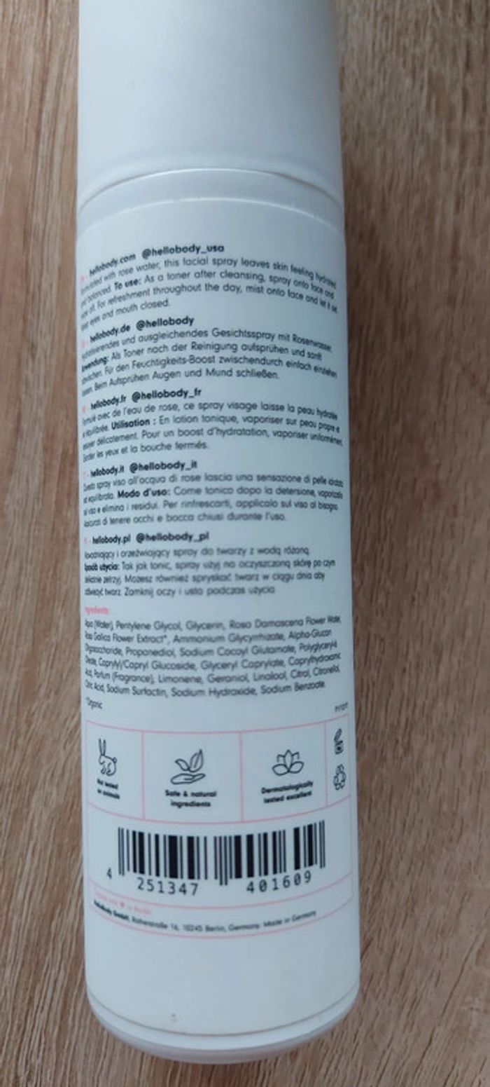 Produit : HelloBody – Rose Breeze Face Tonic – 100 ml – Neuf - photo numéro 3