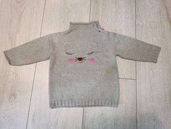 Pull ESPRIT fille 9 mois gris et rose