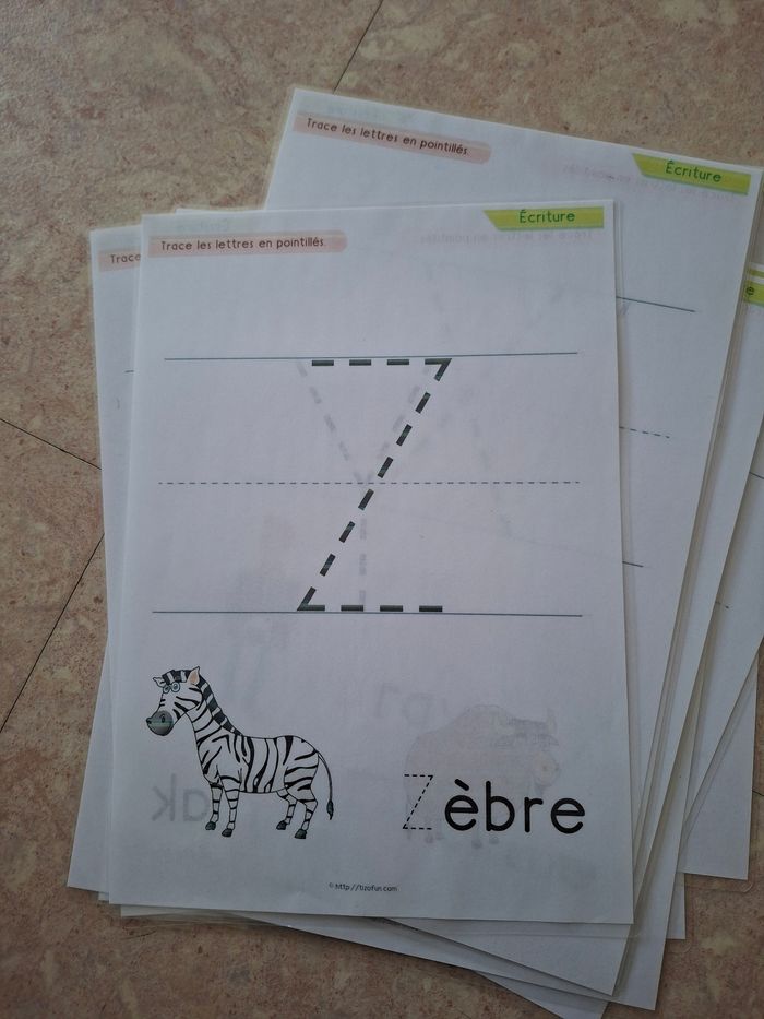 fiches pour apprentissage à l'écriture - photo numéro 8