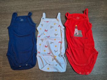 Lot de 3 bodys sans manches