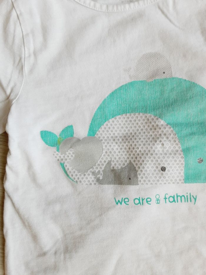 Vêtement mixte fille garçon tee-shirt manches longues baleine Obaïbi 3 ans - photo numéro 2
