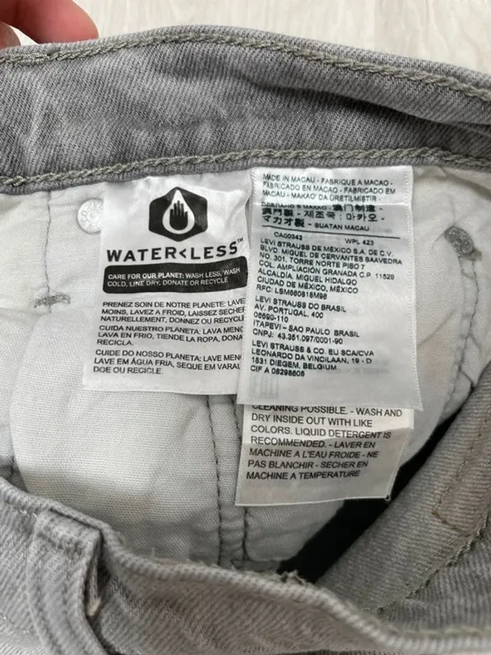 Jeans Grey Levi's 501 Skinny Women's US W26 x L28 - photo numéro 12