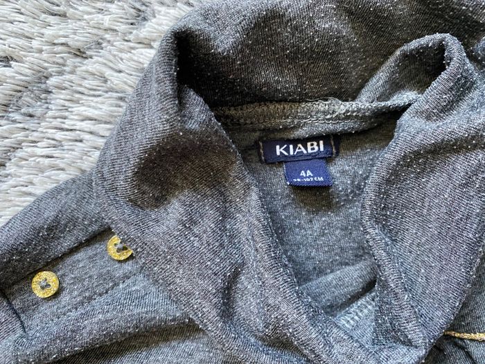 Teeshirt col roulé gris Kiabi - 4 ans - photo numéro 3