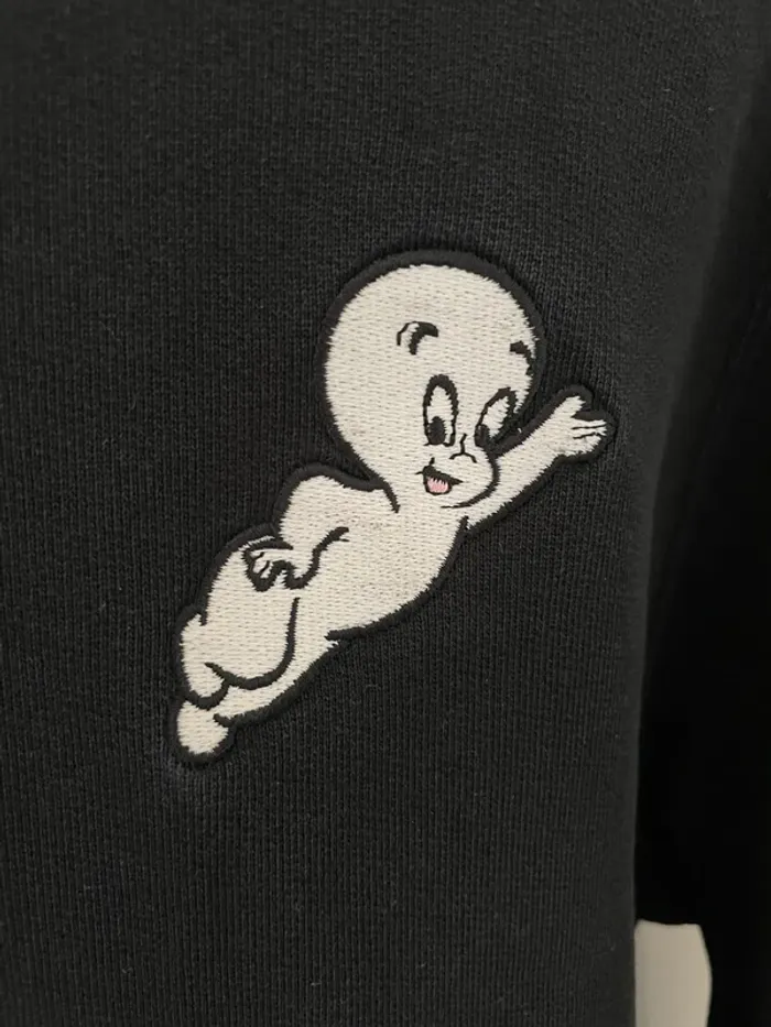 Sandro Hoodie Sweater Casper the Friendly Ghost Black Mens Small Made in Portugal 🇵🇹 - photo numéro 3