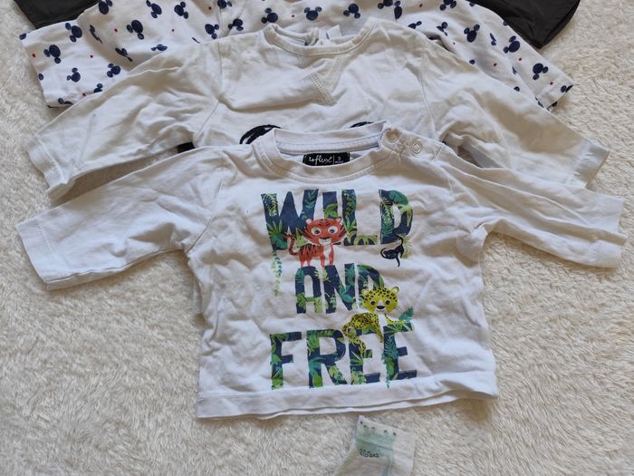 Lot de 8 t-shirts à manches longues, 3 mois, garçon - photo numéro 3