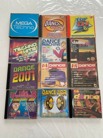Lot de 13 CD Compilations Dance & Techno années 90
