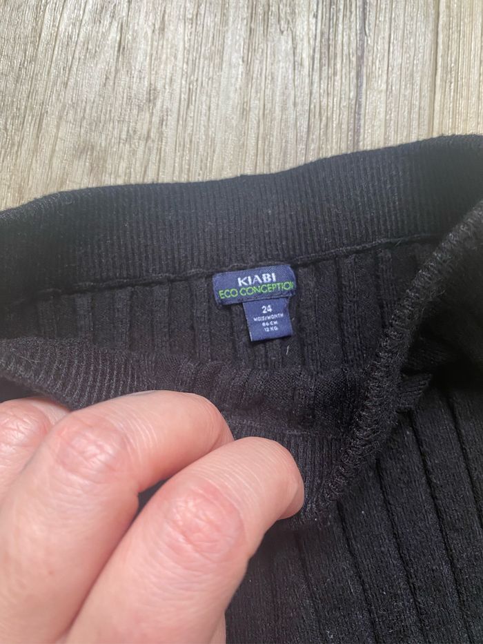 Legging cotelé noir  24 mois kiabi fille - photo numéro 2