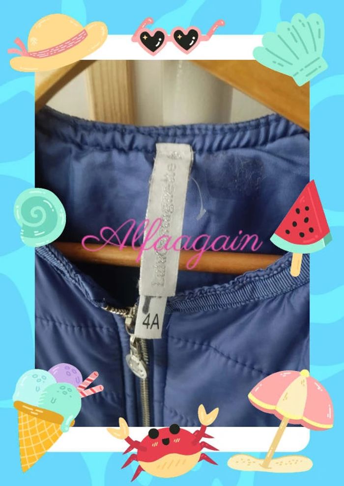 Blouson bleu Lulu castagnette 4ans - photo numéro 2