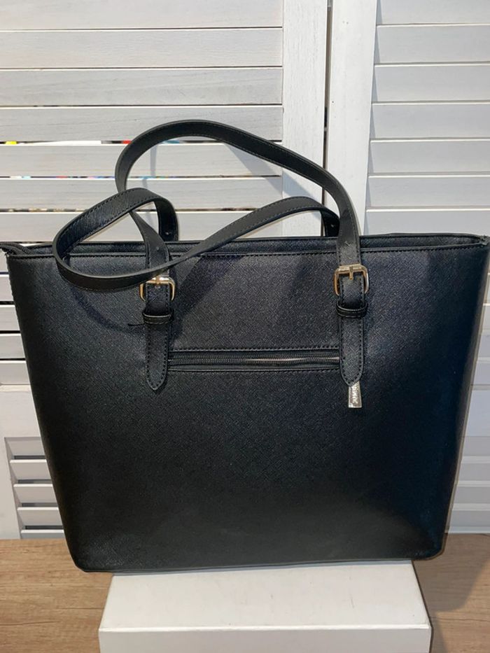 Grand sac à main fourre tout cabas noir Torrente - photo numéro 4