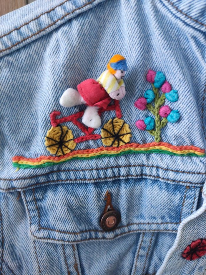 Veste en jean Custer vintage 4 ans - photo numéro 2