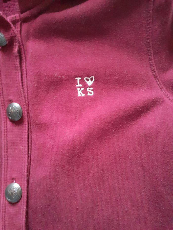 Veste fille molletonnée à capuche 14 ans rose foncé - photo numéro 2