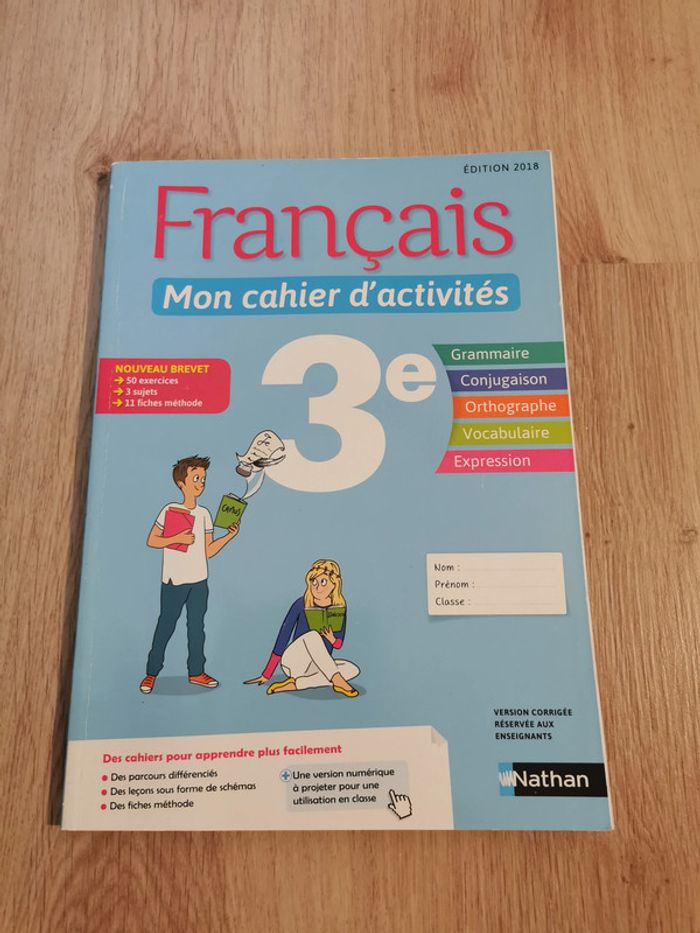 Français, mon cahier d'activités