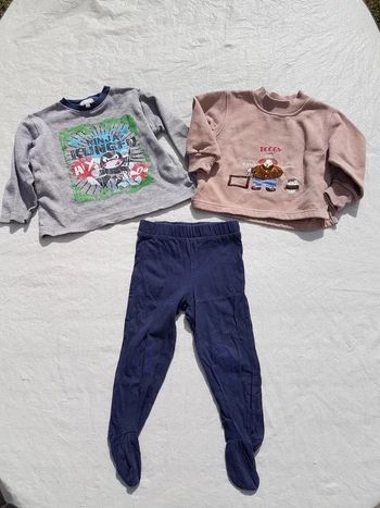 Double tenue garçon 3 pièces 18 mois