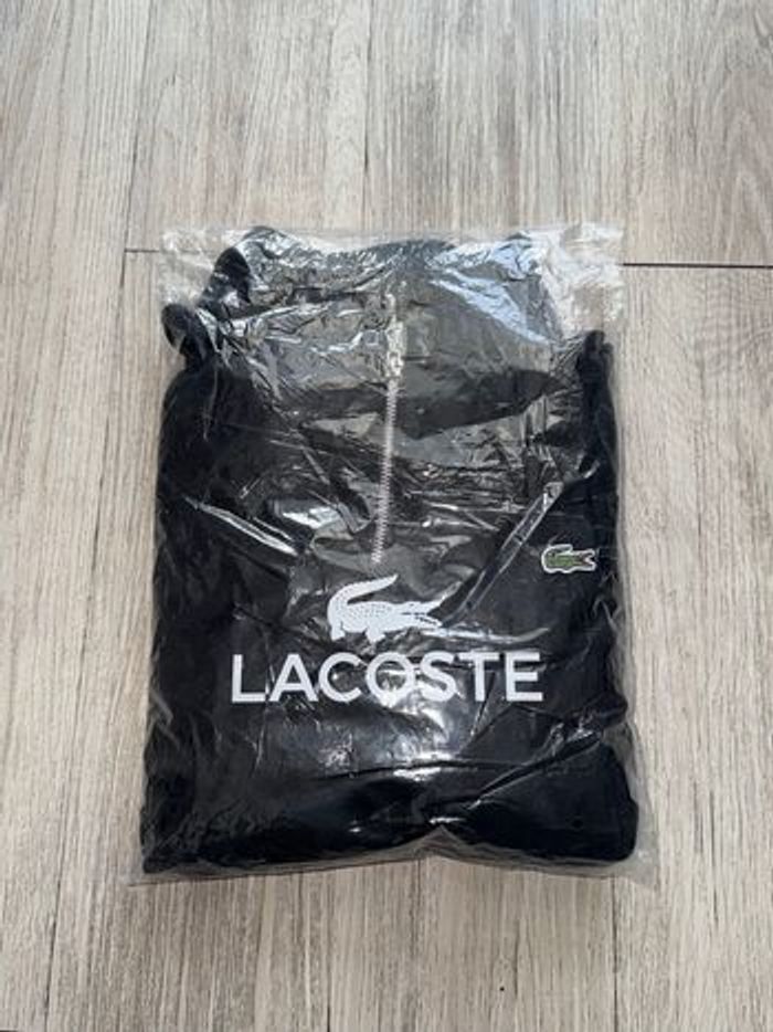 Sweat Lacoste noir à col zippé - photo numéro 2